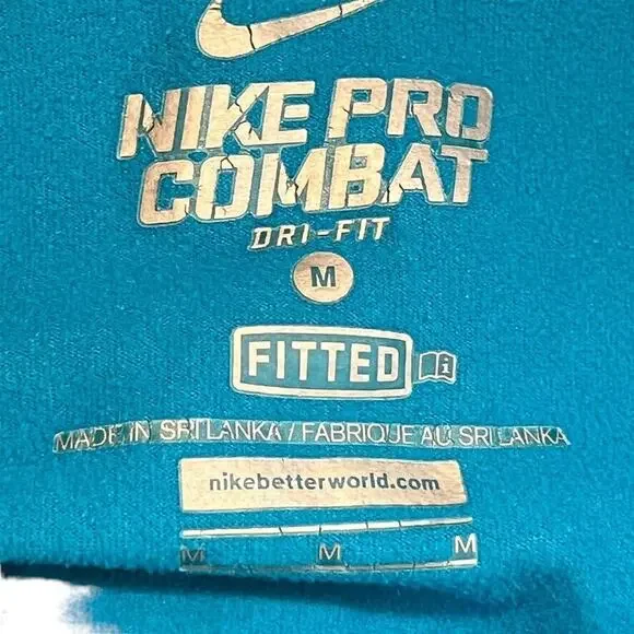 Nike Pro Combat Dri-Fit Fitted Fleece Lined 1/4 Zip Therma Shirt Top Womens M - Picture 16 of 16